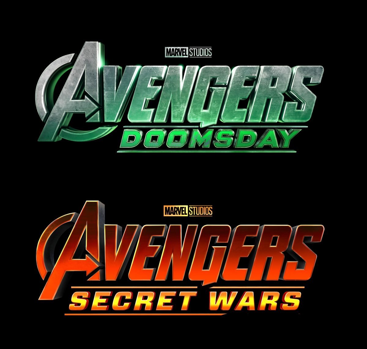 logos for Avengers: Doomsday ad Avengers: Secret Wars movies