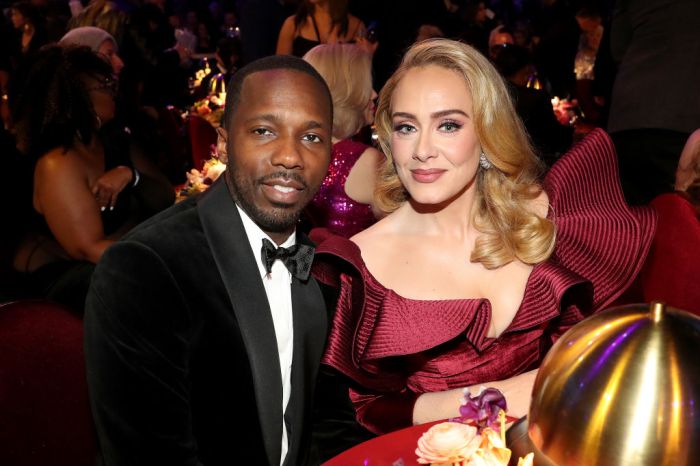 Rich Paul & Adele attend 65th GRAMMY Awards - Show