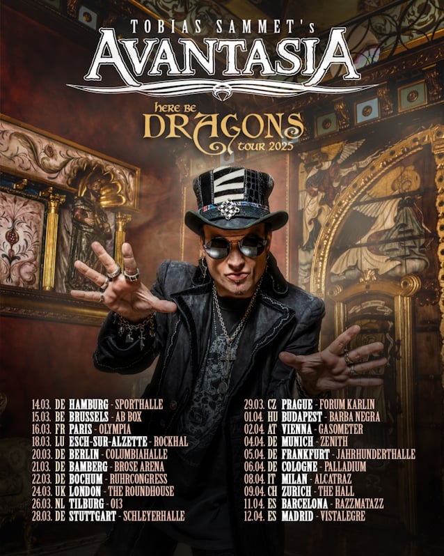 AVANTASIA Announces 'Here Be Dragons' Album, Spring 2025 European Tour