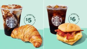 Starbucks pairing menu