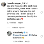 Blake Lively quickly shut down any hint of discord in her marriage to fellow actor Ryan Reynolds.