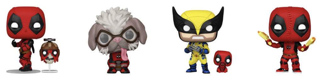 Funko Pop! figures inspired by 'Deadpool & Wolverine'
