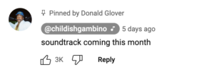 Childish Gambino Bando and the new world trailer comment YouTube 2024