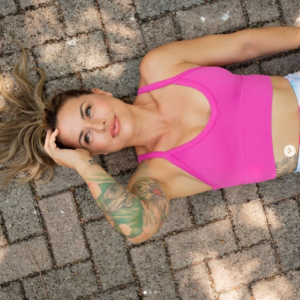 Christmas Abbott in Two-Piece Workout Gear Preaches "Self-Love"