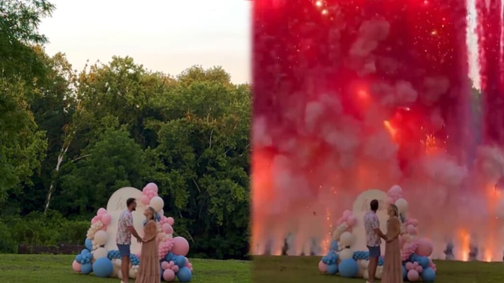 Couple sparks concern for wildlife with viral gender reveal