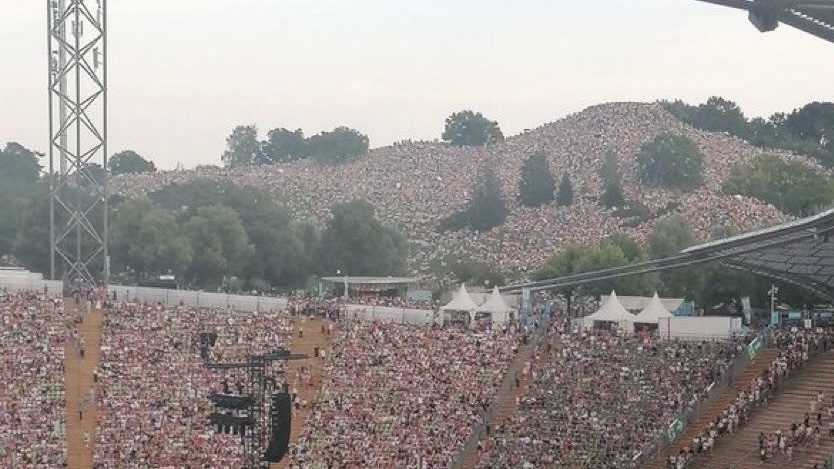 Crowds Watch Show from Giant Hill