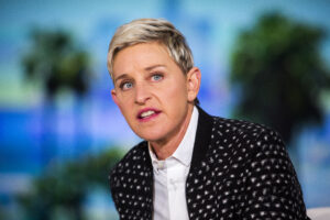 Ellen DeGeneres, seen on the set of The Ellen DeGeneres Show, addressed allegations of a toxic work environment on her show during a standup set