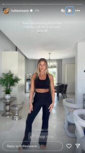 Hollie Shearer in Two-Piece Workout Gear Shares "Amazing Pieces"