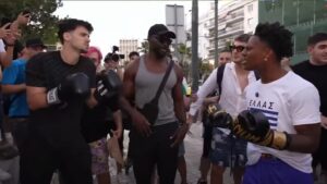 IShowSpeed boxes fan in Greece after viewer challenges him to street fight