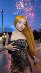 Ice Spice posted a video of her in a tiny leopard-print dress to her Instagram on July 5