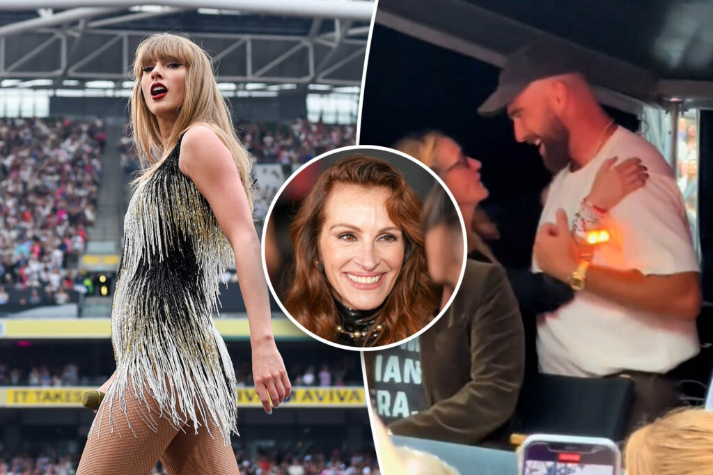 Julia Roberts gets 'handsy' with Travis Kelce at Taylor Swift concert