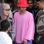 Justin Bieber arriving in Mumbai, India, on July 5