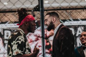 KSI facing off with Slim Albaher