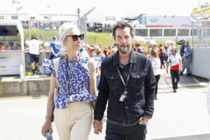 Keanu Reeves was seen with his rarely-seen girlfriend, Alexandra Grant, at Moto GP Sachsenring in Germany on July 6