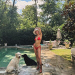 Kelsea Ballerini celebrated the Fourth of July holiday in a tiny bikini in the backyard of her $2.5 million Nashville home