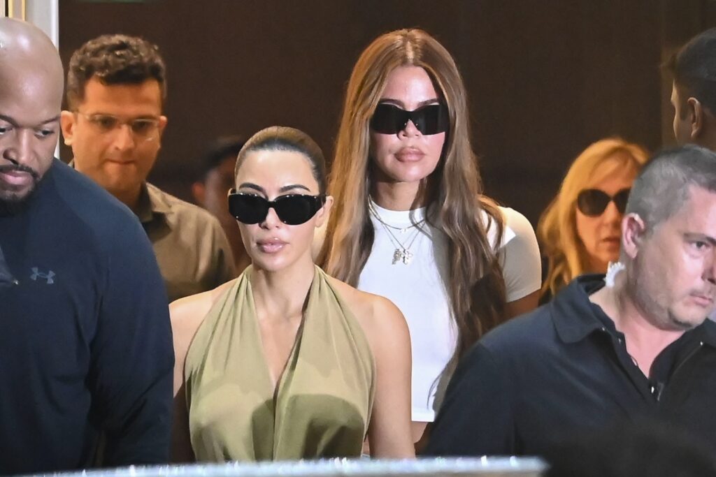 Fans raged as Kim Kardashian and sister Khloe arrive in Mumbai, India to attend the Ambani wedding