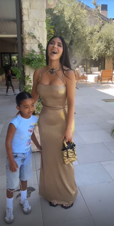 Kim Kardashian, 43, confused fans after she picked a gold gown for nephew Tatum Roberts' second birthday