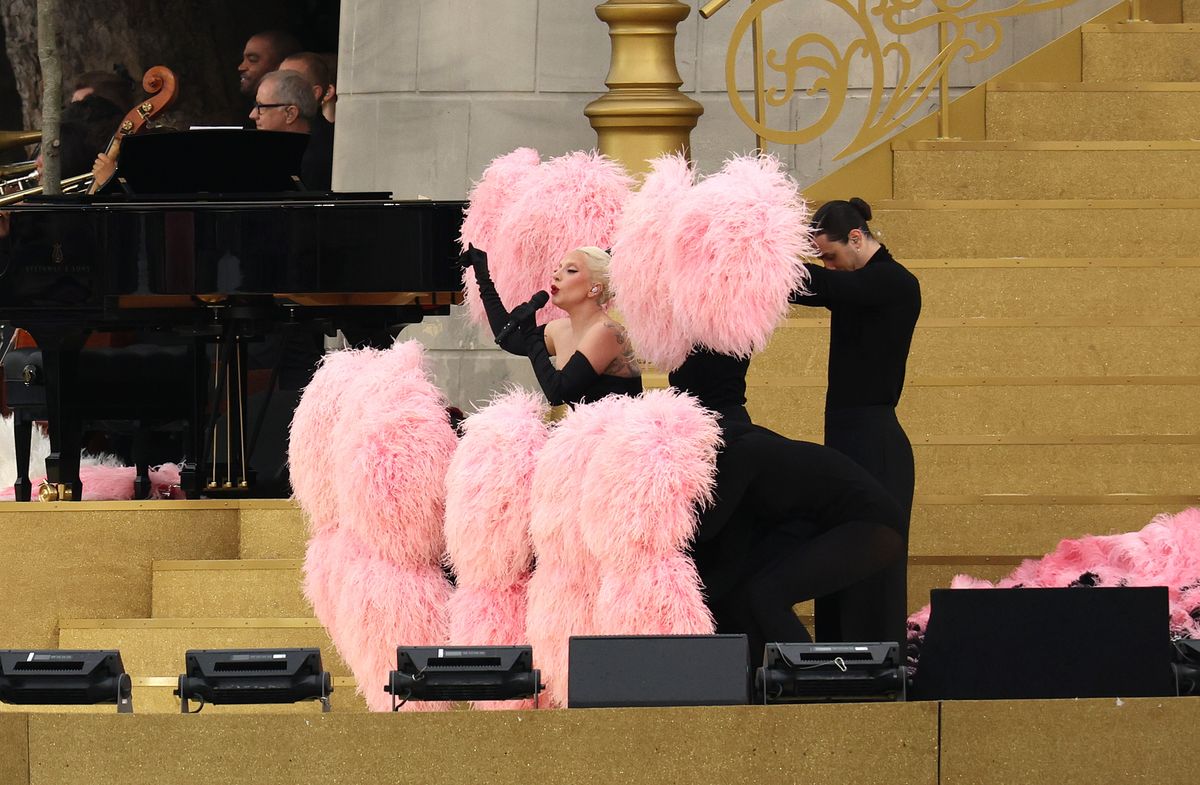 Lady Gaga performs in French at the 2024 Summer Olympics opening