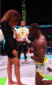 MMA star Losene Keita proposed to his girlfriend after he broke his foot