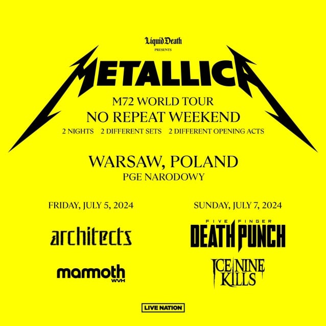 METALLICA Shares 'Fuel' Pro-Shot Video From Warsaw Stop Of 'M72' Tour