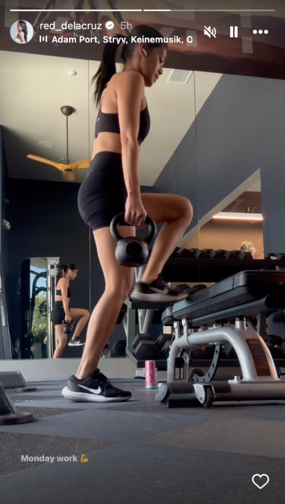 Octagon Girl Red Dela Cruz In Two-Piece Workout Gear Shares Kettlebell Workout