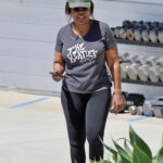 Oprah Winfrey was spotted leaving the gym in casual attire, showing off her slim figure