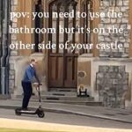 Prince William On Wheels, Zooms Into Windsor Castle on Electric Scooter