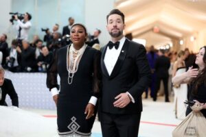 Serena Williams, left, and Alexis Ohanian are photographed at the Met Gala on May 1, 2023, in New York City.