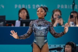 Simone Biles competes at the Olympic Games-Paris 2024