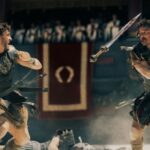 Paul Mescal plays Lucius and Pedro Pascal plays Marcus Acacius in Gladiator II