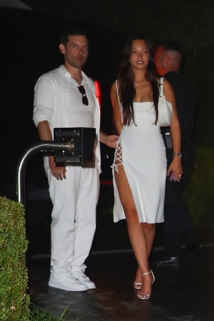 Tobey Maguire was spotted with actress Lily Chee at a Fourth of July party in New York City