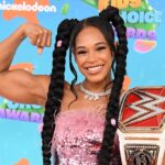 WWE Star Bianca Belair in Two-Piece Workout Gear Says "Sewing is Dope"
