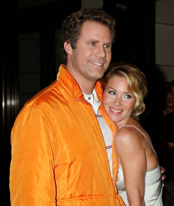 Will Ferrell and Christina Applegate at "Anchorman: The Legend of Ron Burgundy" premiere in 2004.