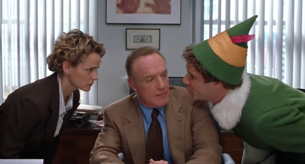 Will Ferrell and James Caan in The Elf
