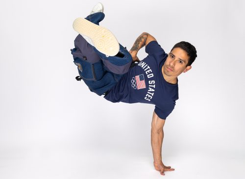 Breaking athlete Victor Montalvo poses for a portrait during the 2024 Team USA Media Summit at Marriott Marquis Hotel on April 16, 2024 in New York City.