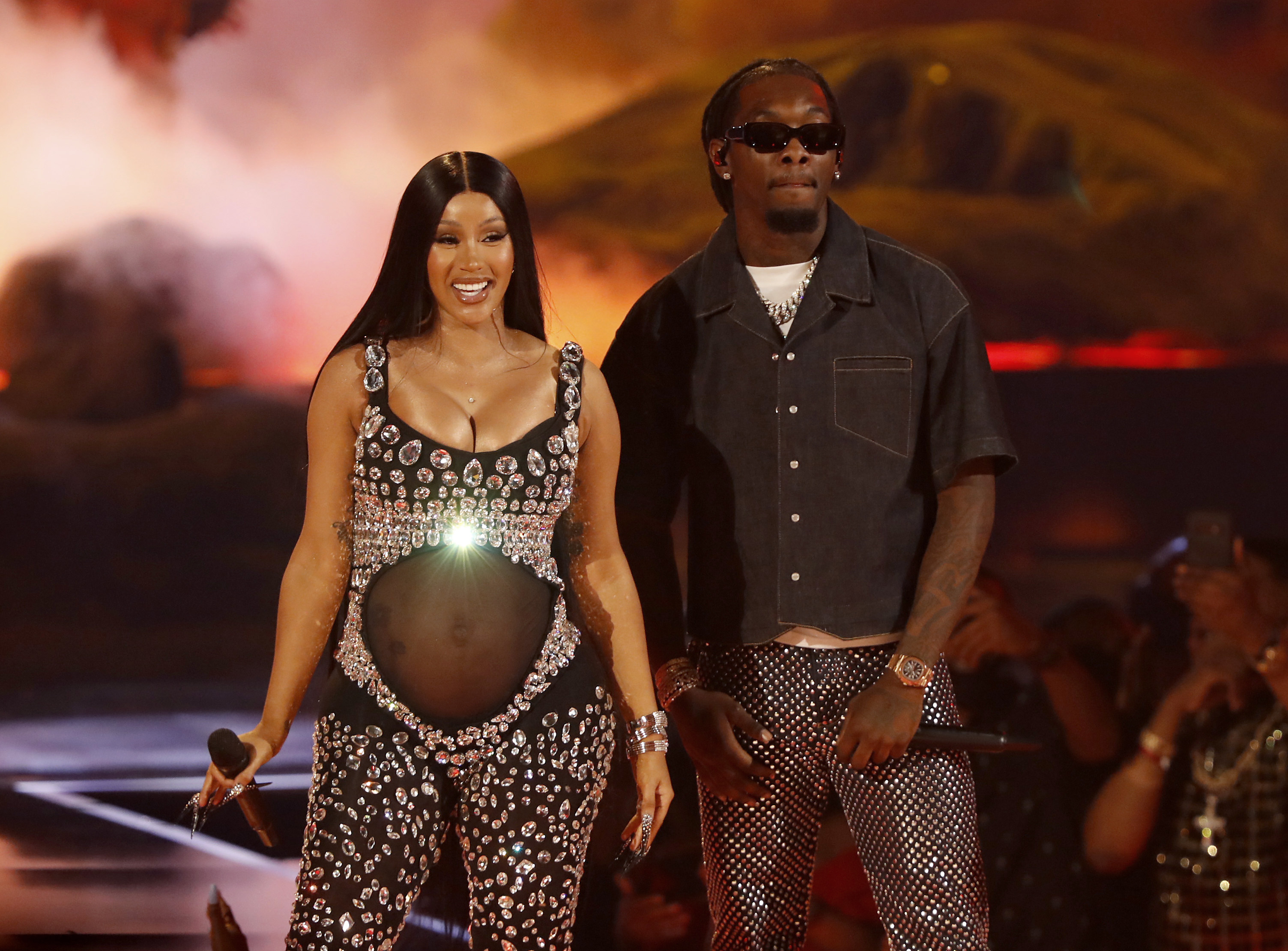The rapper debuted her baby bump during her second pregnancy at the 2021 BET Awards