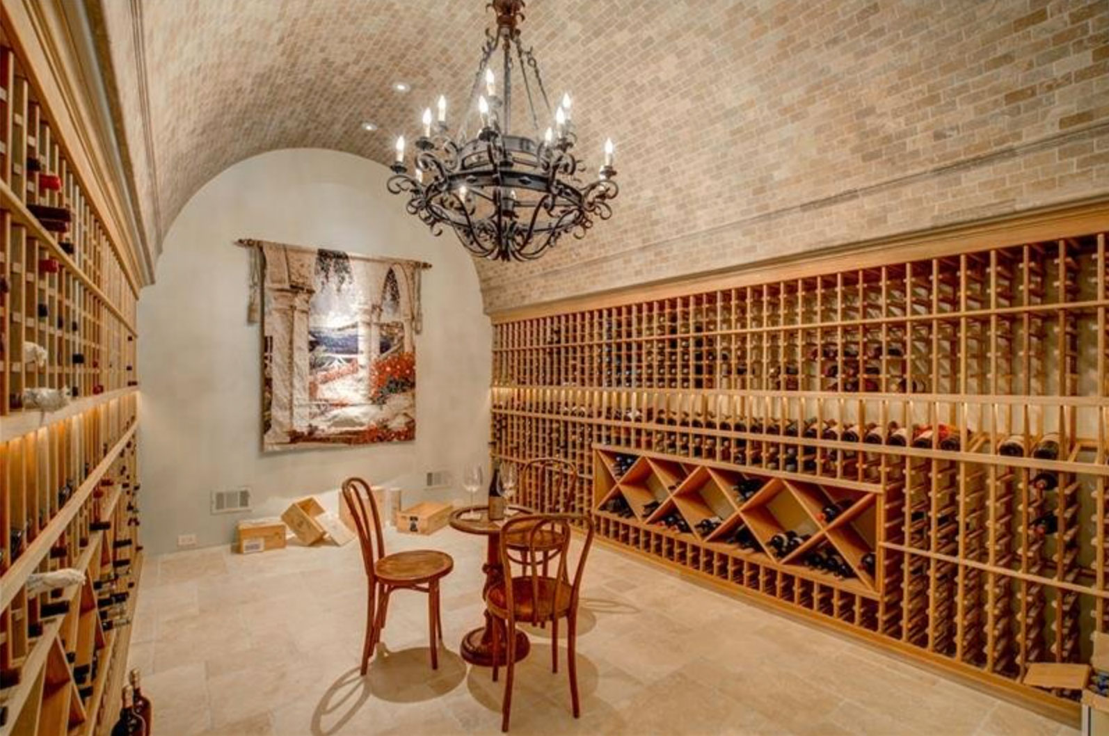 Cardi and Offset's home has a giant wine cellar and chandeliers in most of the rooms