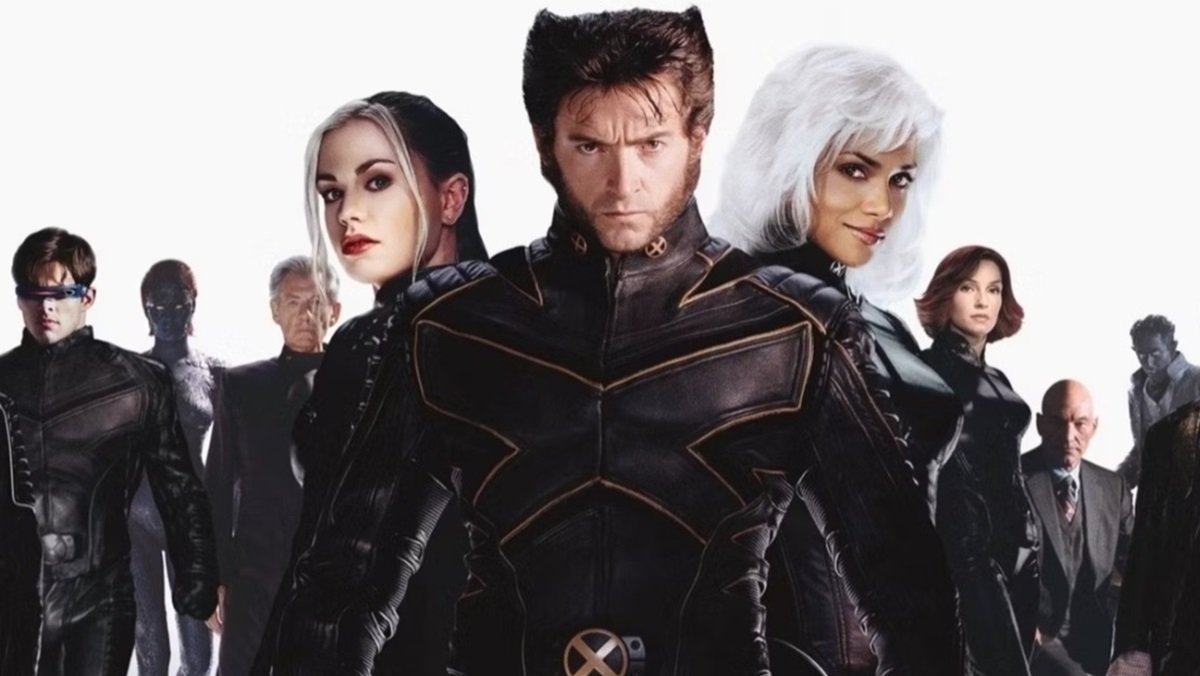 The original X-Men cast, in a publicity photo from X2.