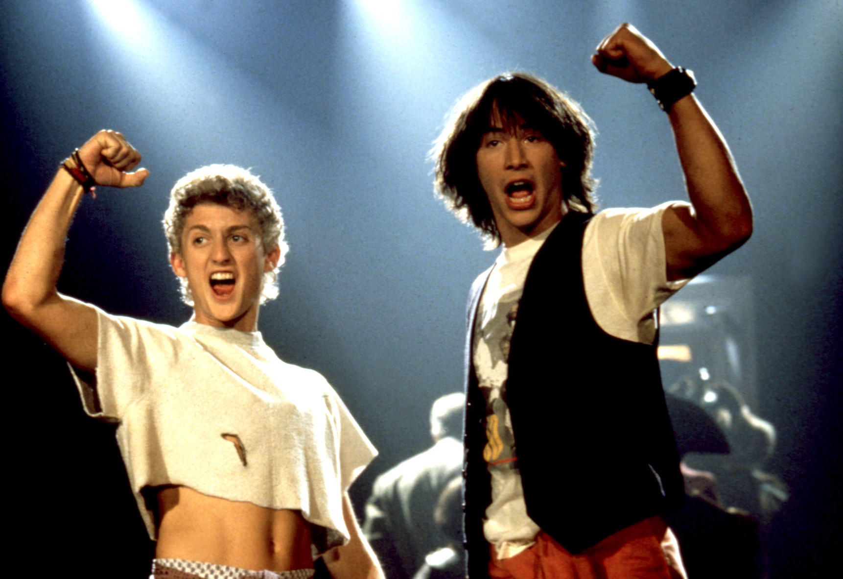 A still from Bill & Ted's Excellent Adventure that was released in 1989