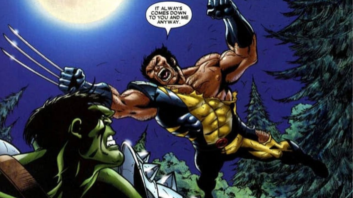 Wolverine vs. Worldbreaker Hulk in the event World War Hulk.