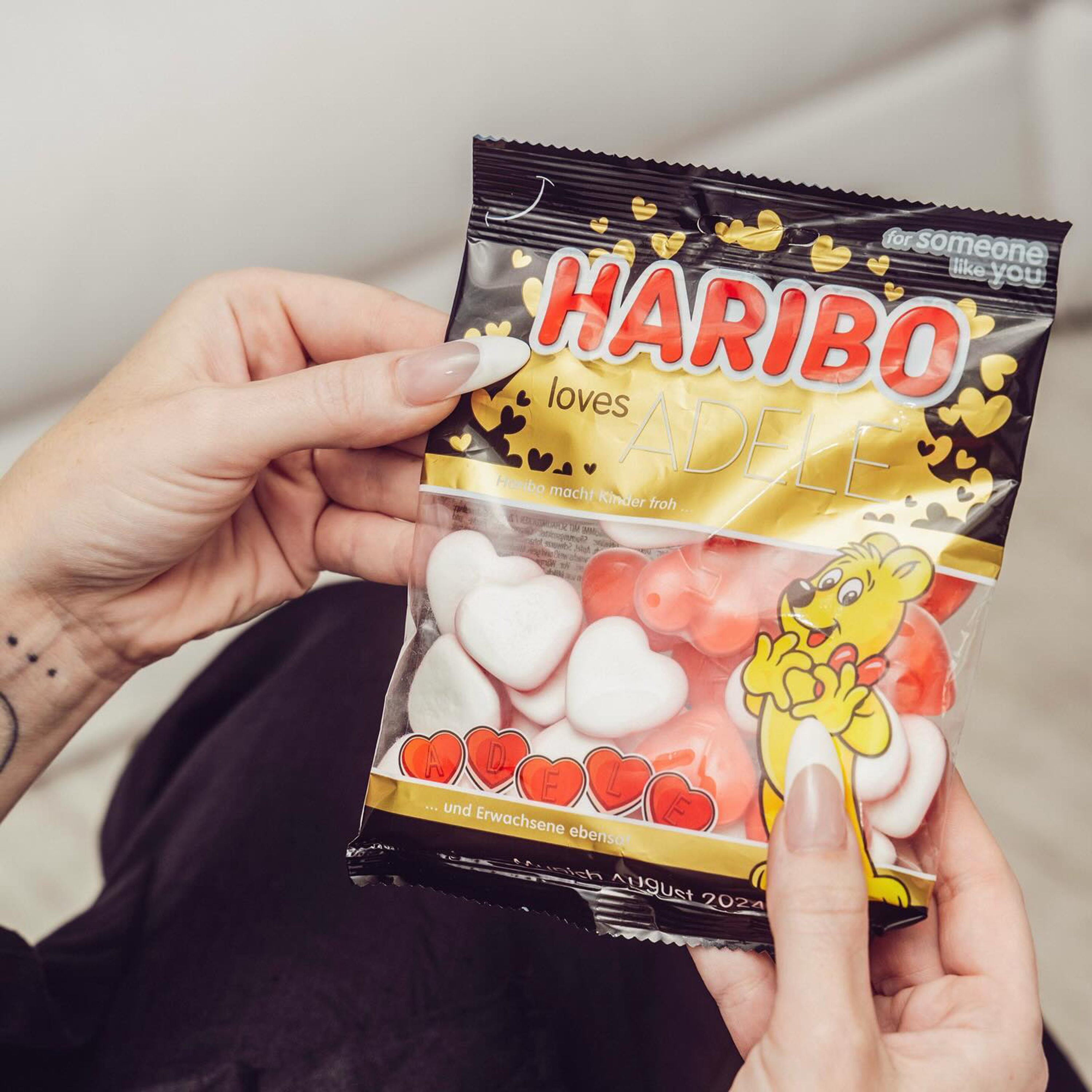 Haribo created special treats in honour of the singer for guests to snap up