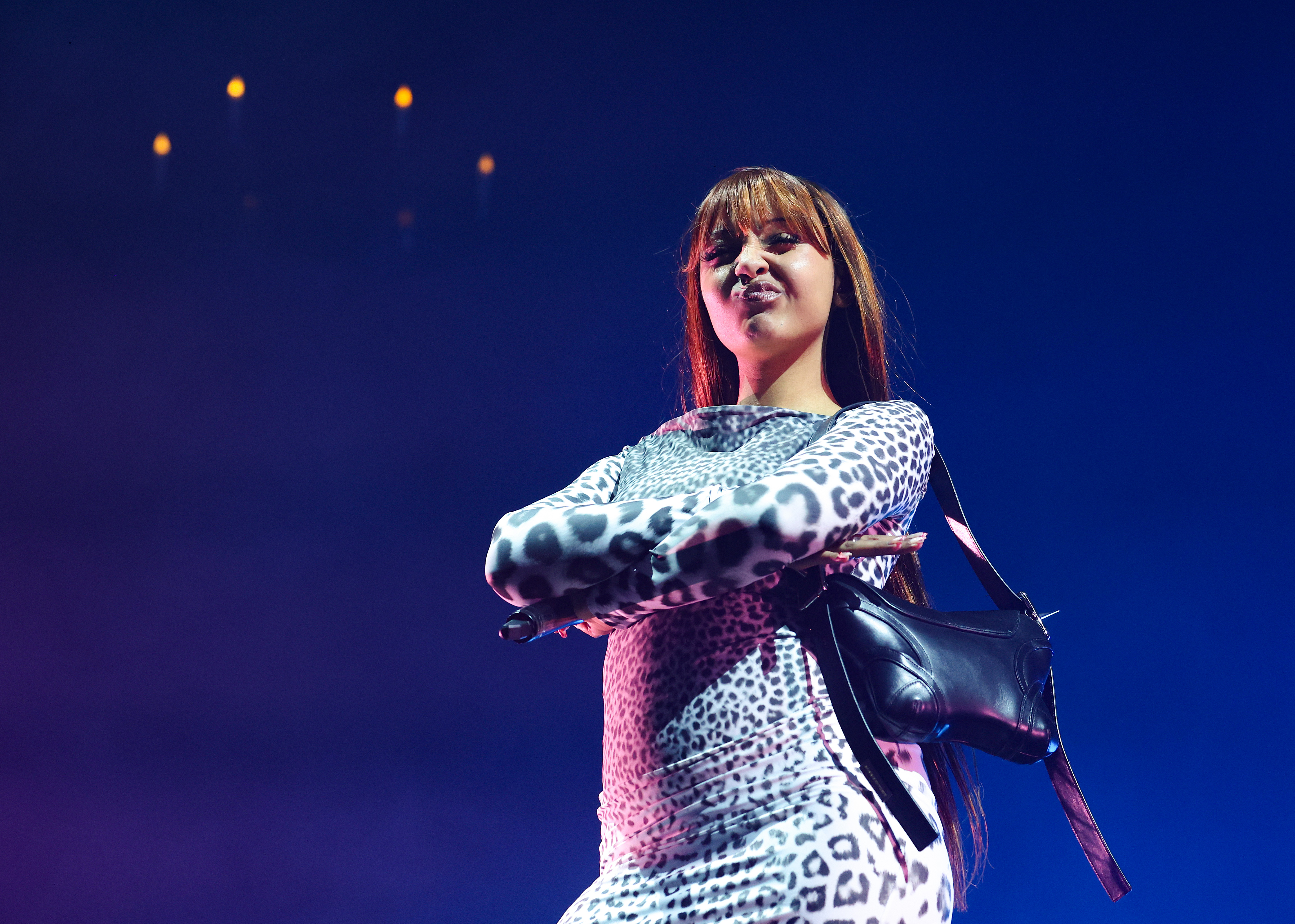 PinkPantheress performing at Alexandra Palace on February 23, 2024, in London, England