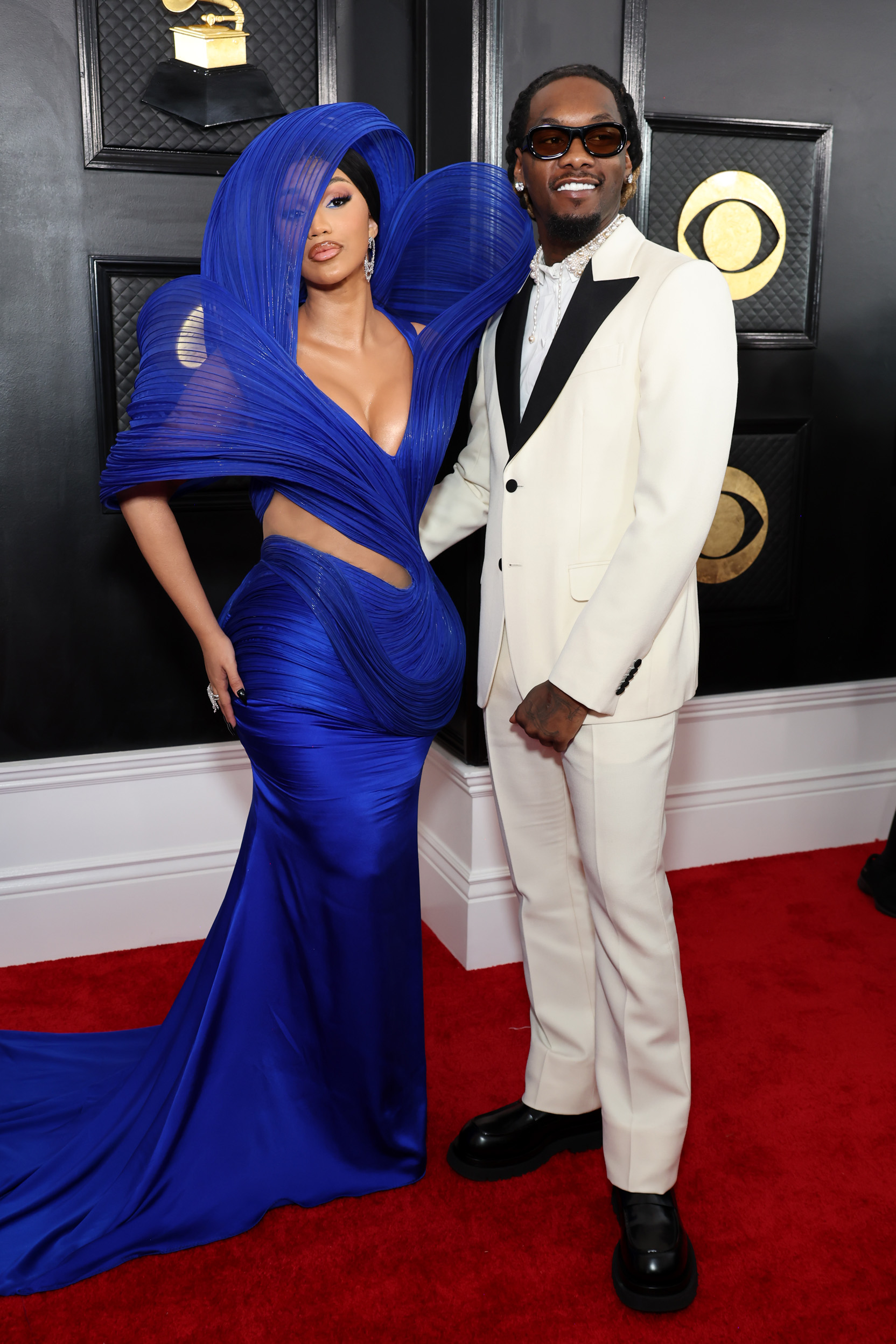 Cardi B and Offset at the 65th Grammy Awards in Los Angeles February 2023
