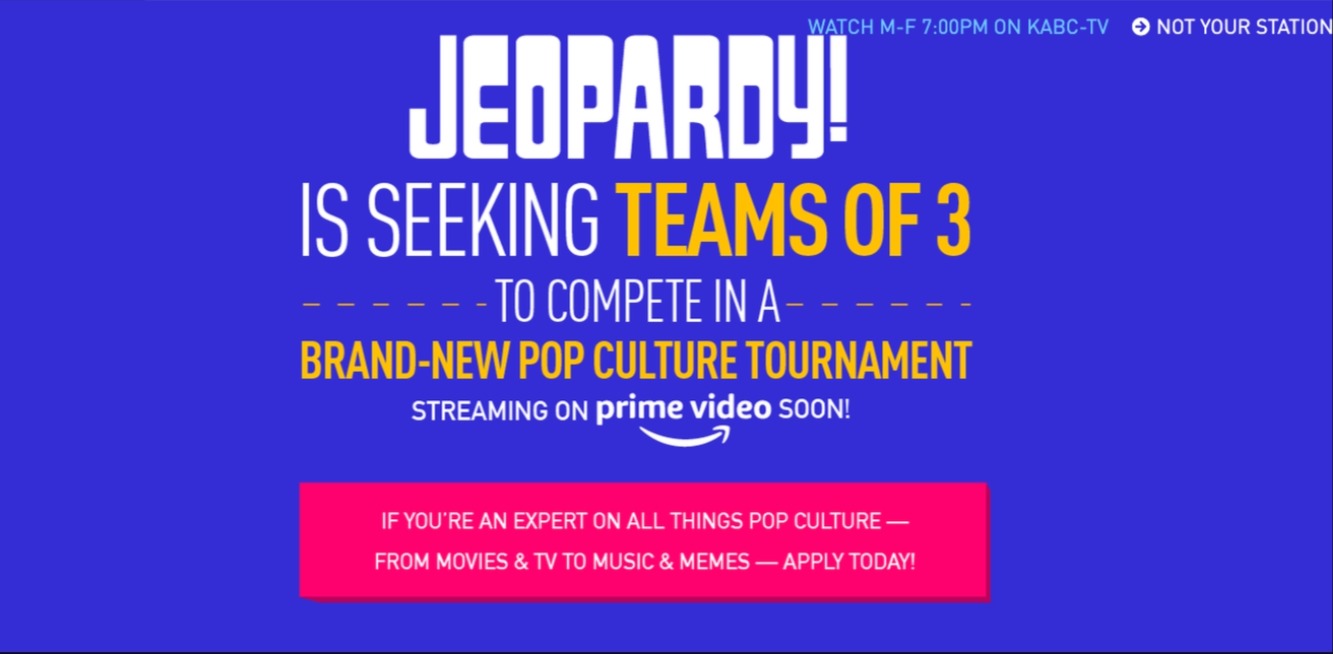 The team-based special, the first Jeopardy! series to be exclusively on streaming - is expected to premiere this fall