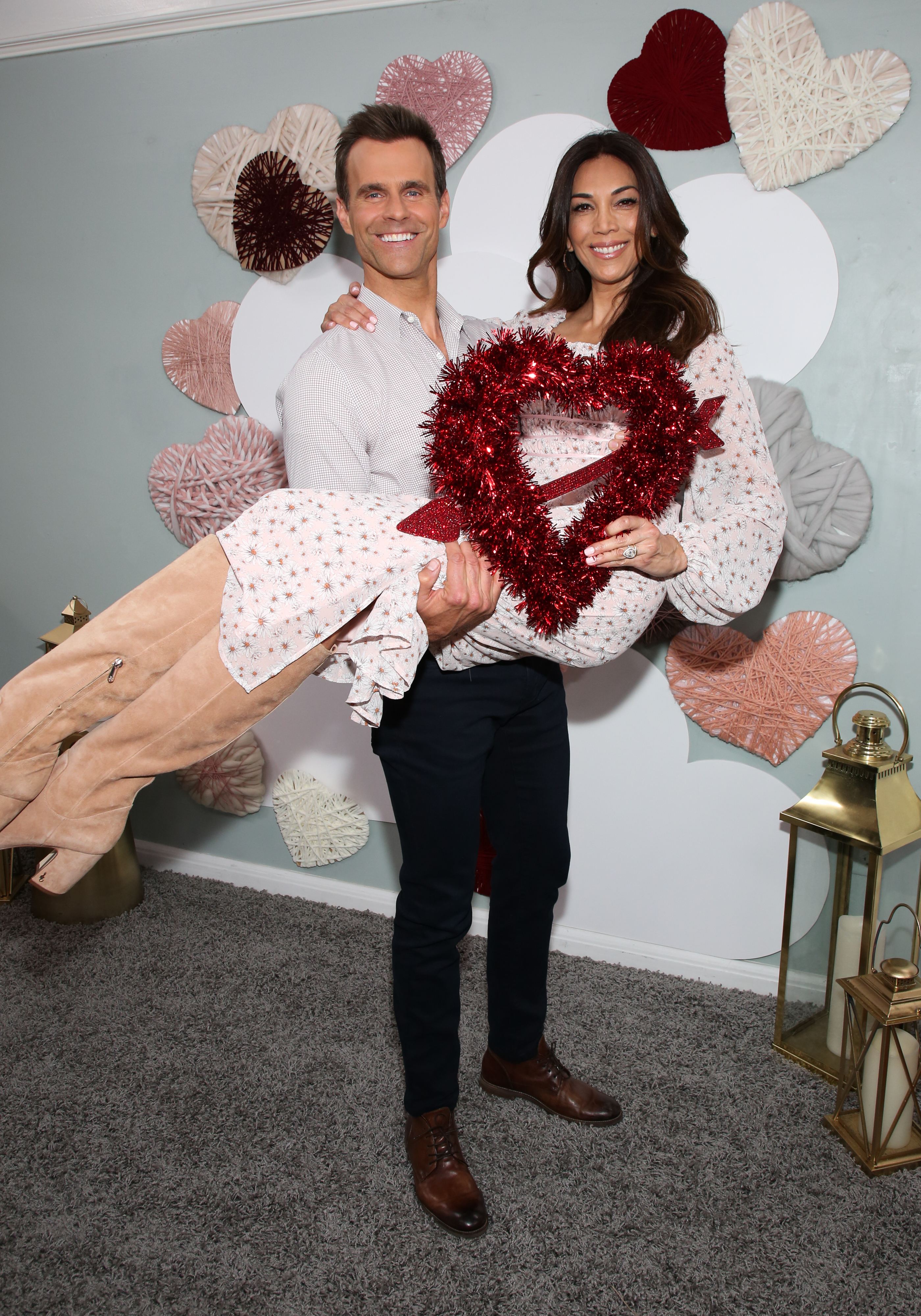 Home & Family Host Cameron Mathison and then-wife Vanessa Mathison on the set of the Hallmark Channel series on February 07, 2020