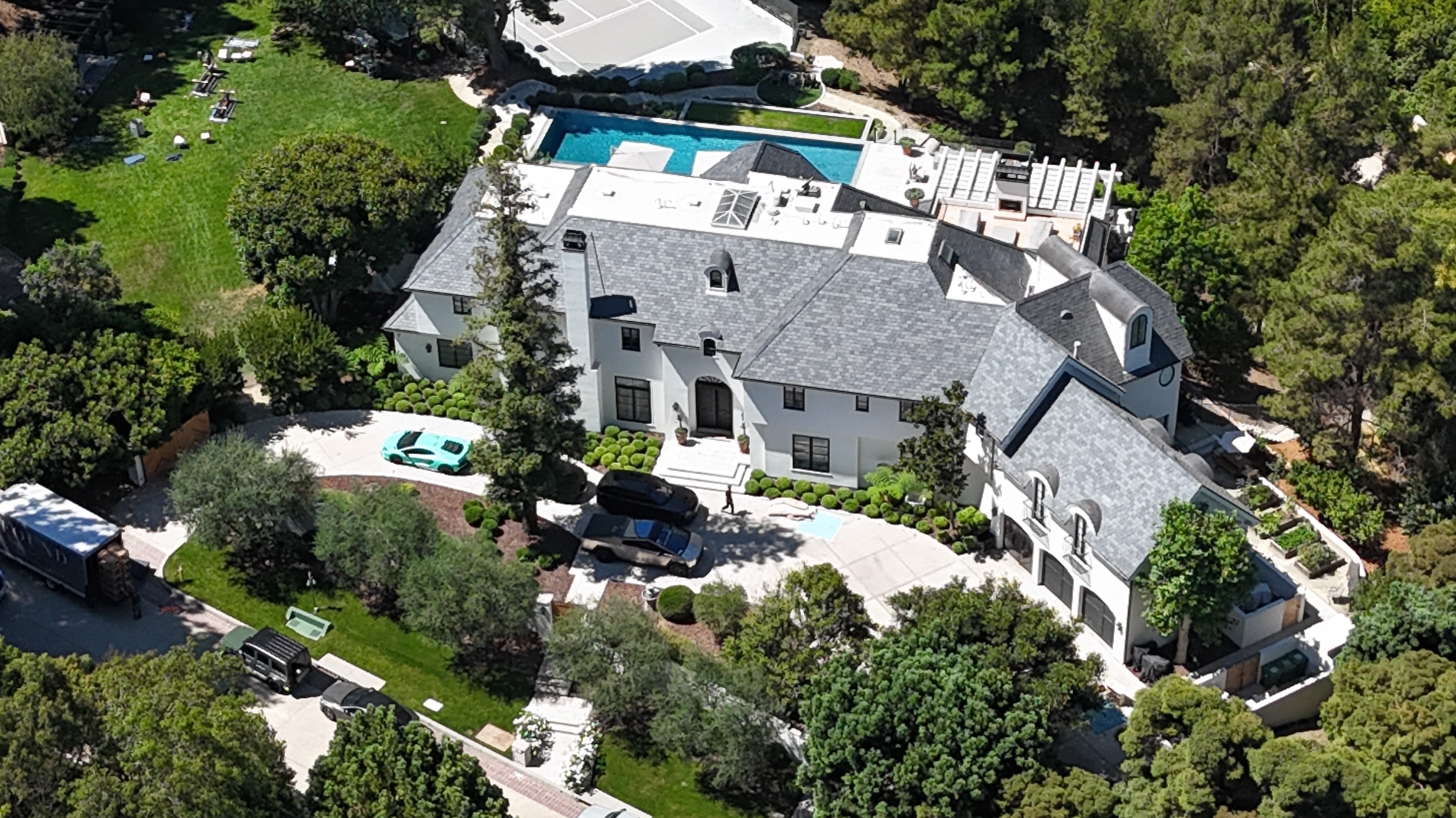 The couple's home is located in a gated community in the prestigious Beverly Park neighborhood of Los Angeles