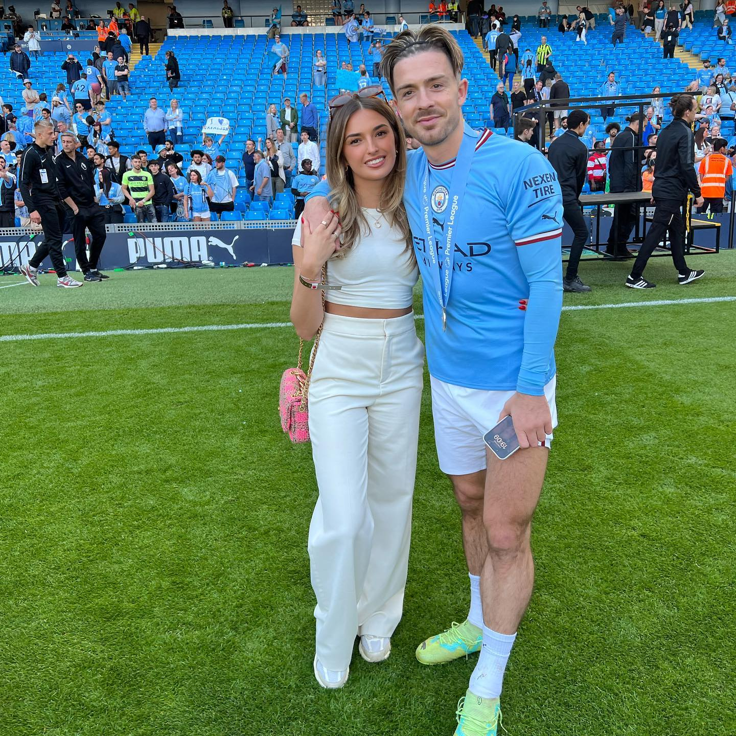 Grealish and Sasha say the pregnancy is a 'blessing'