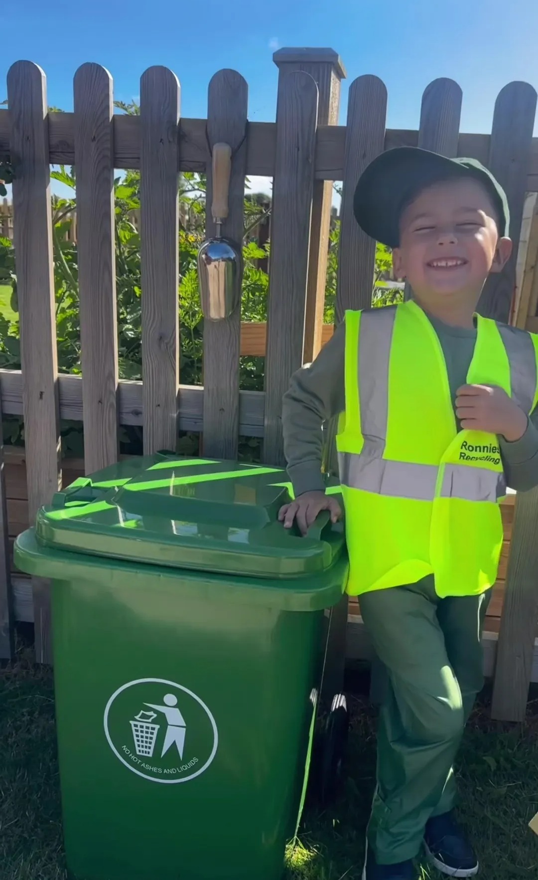 Rather than having a classic party with friends, the influencer made her youngsters' 'dreams come true' - as he was given an insight into what it's really like to be a bin man for the day