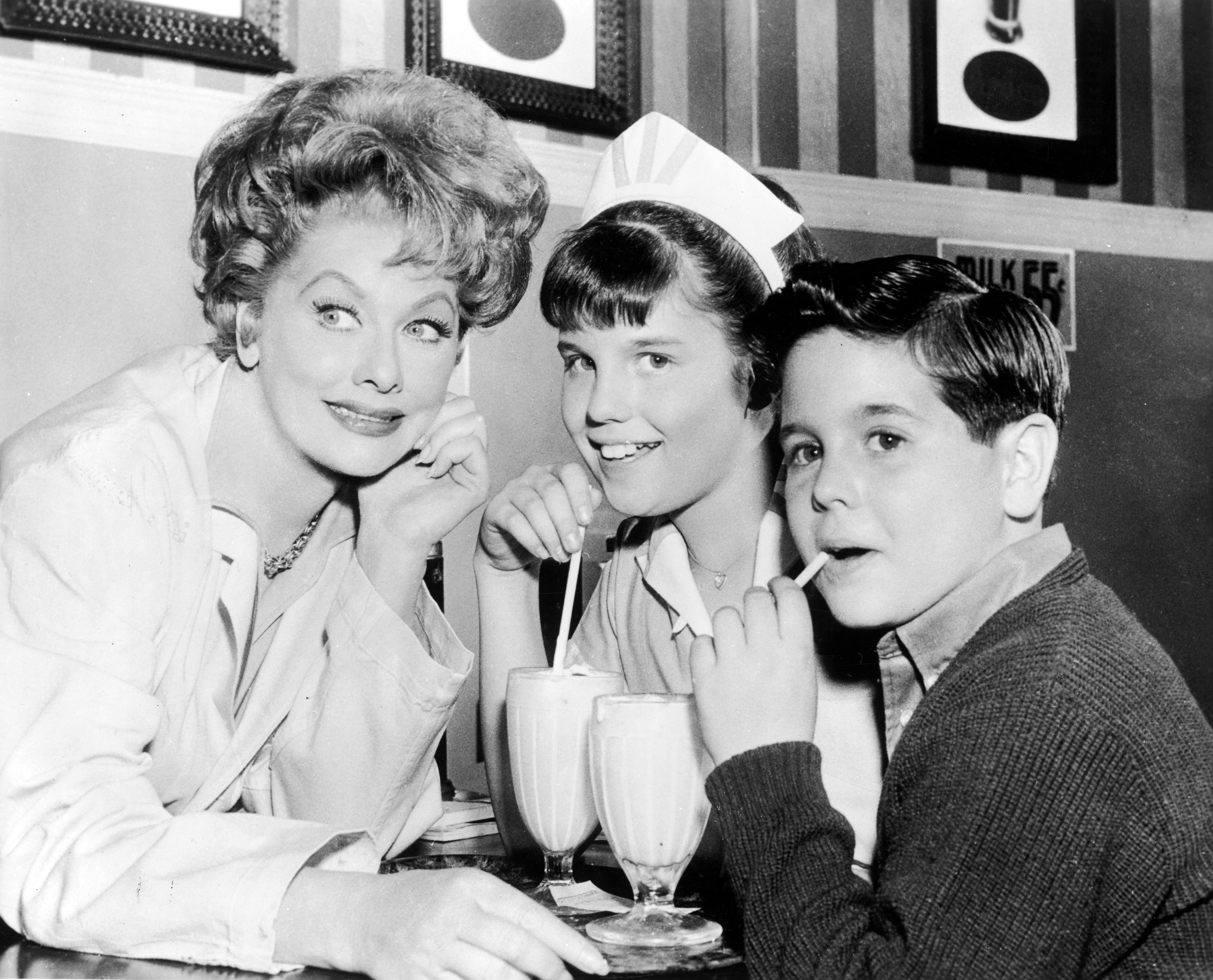 American actress Lucille Ball with her children, Lucie Arnaz and Desi Arnaz, Jr., 1962. Desi was at the time making an appearance on ‘The Lucy Show’
