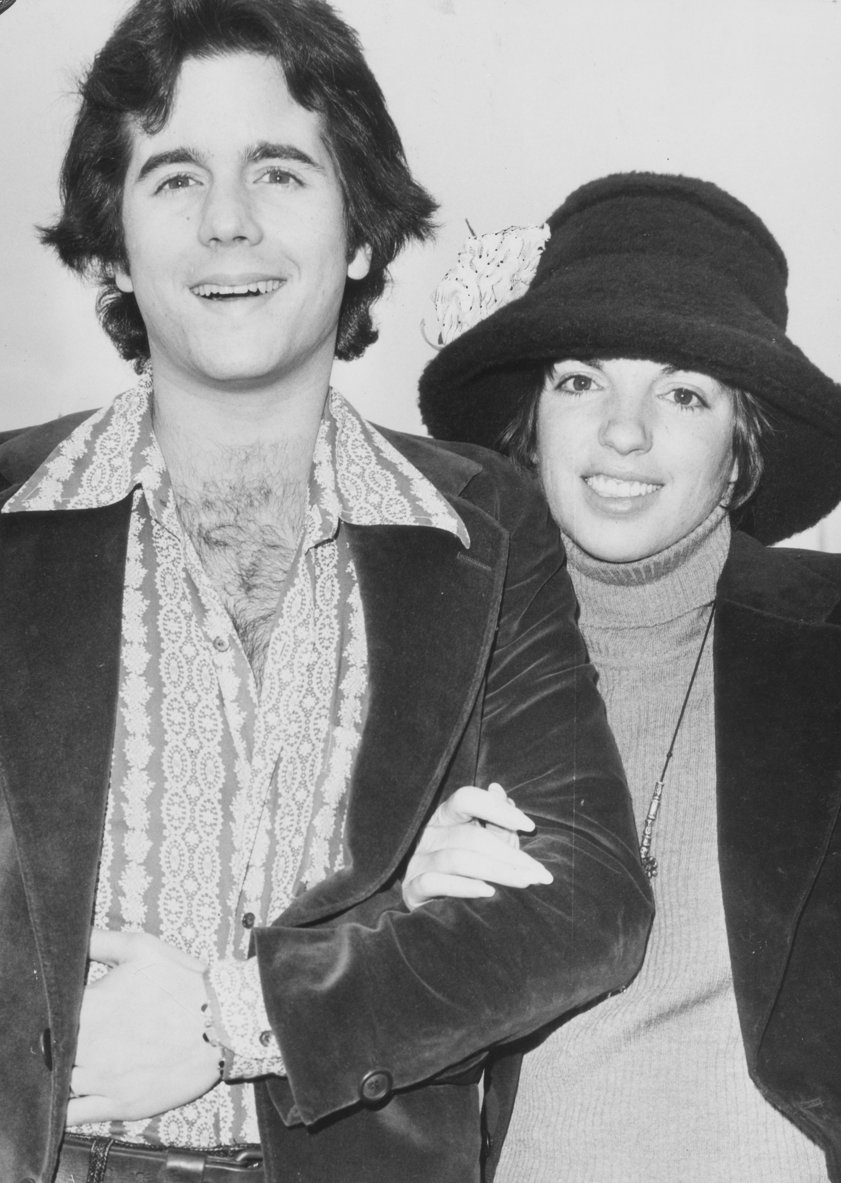 File picture of Liza Minnelli arm-in arm with boyfriend Desi Arnaz Jr.